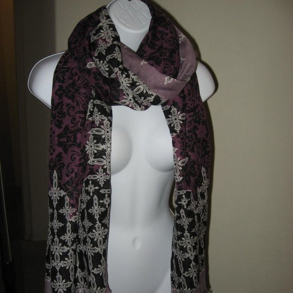 Betty Jackson Black Scarf NWOT - Picture 6 of 7